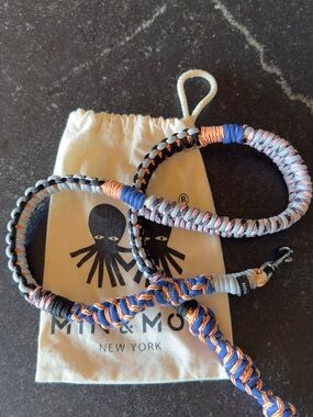 Min & Mon Braided Bag Strap Set in Blue, Orange, Gray and Pink